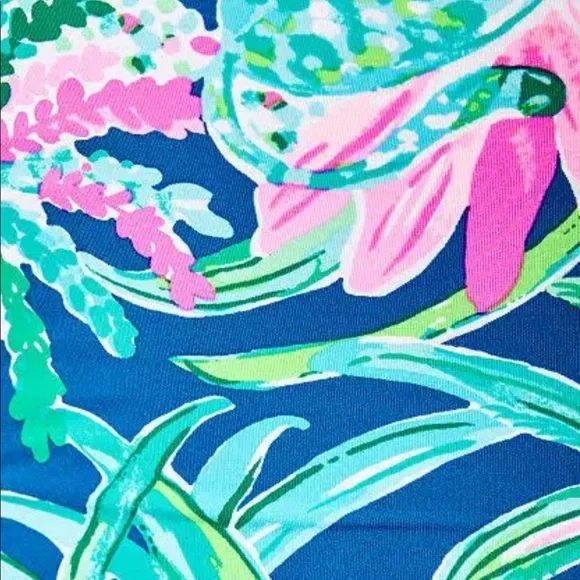 NWT Lilly Pulitzer Flamenco One-Piece Macaw Blue Sweet Escape Size 2 - Picture 5 of 8